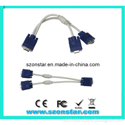 1*2 Splitter VGA Cable for Computer